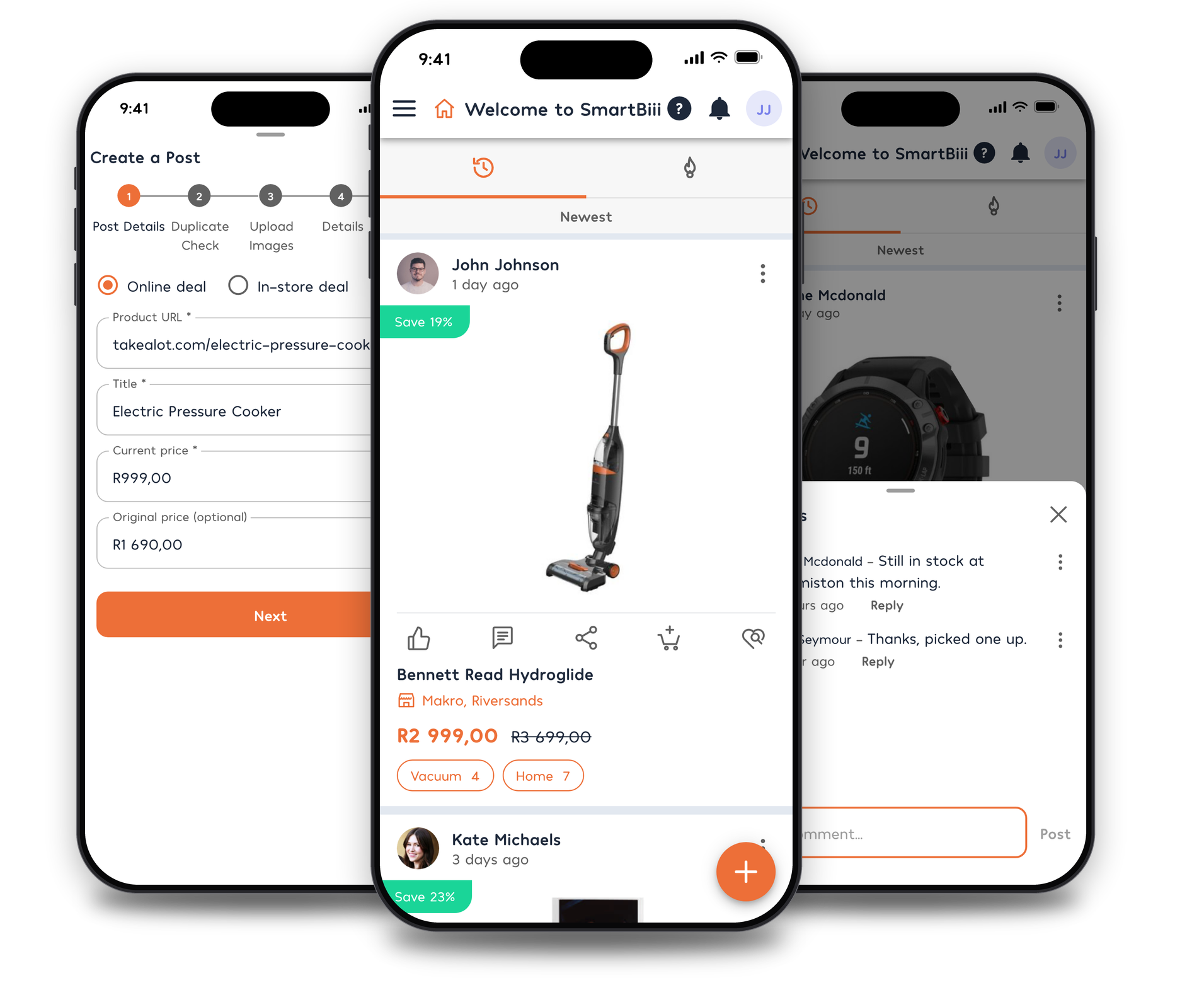 SmartBiii screen for posting a deal on a phone